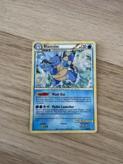 Pokemon Blastoise Holo 13/95 Card 2010 HGSS Unleashed LP/NM - Image 1