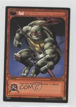 2004 Teenage Mutant Ninja Turtles Trading Card Game 1st Edition Sai #61 - Image 1