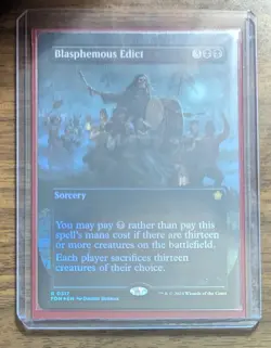 MTG Blasphemous Edict Borderless Foil from Foundations NM - Image 2