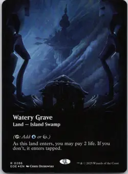 Watery Grave (Borderless) 286 Edge of Eternities FOIL Near Mint MTG - Image 1