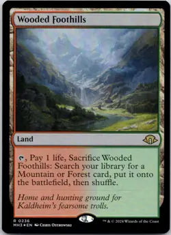 Wooded Foothills 236 Modern Horizons 3 FOIL Near Mint MTG - Image 1
