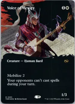 Voice of Victory (Borderless) 331 Tarkir: Dragonstorm FOIL Near Mint MTG - Image 1