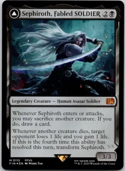Sephiroth, Fabled SOLDIER 115 FINAL FANTASY FOIL Near Mint MTG - Image 1
