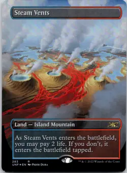 Steam Vents (Borderless) 283 Unfinity FOIL Near Mint MTG - Image 1