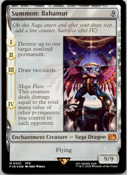 Summon: Bahamut 1 FINAL FANTASY FOIL Near Mint MTG - Image 1