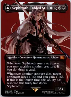 Sephiroth, Fabled SOLDIER (Borderless) 382 FINAL FANTASY FOIL Near Mint MTG - Image 1