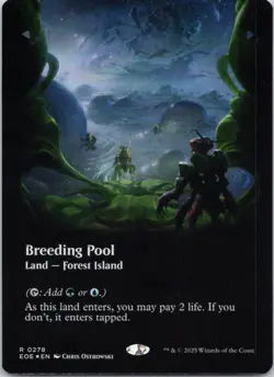 Breeding Pool (Borderless) 278 Edge of Eternities FOIL Lightly Played MTG - Image 1
