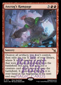 Anzrag's Rampage 2x FOIL MTG Murders at Karlov Manor MKM Rare MINT red - Image 1