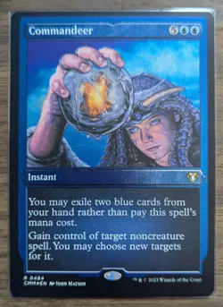 MTG Commandeer Foil Etched from Commander Masters NM - Image 1