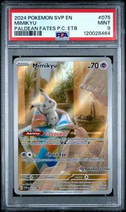 2024 POKEMON SVP EN-SV BLACK STAR PROMO #075 MIMIKYU PSA 9 - Image 1