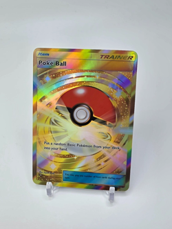 Custom Gold Holo Poke Ball Pokemon Card Poke Ball TRAINER READ DESCRIPTION BELOW - Image 1