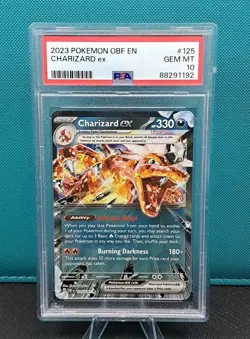 2023 Pokemon Scarlet and Violet Obsidian Flames Charizard Ex #125 PSA 10 - Image 1