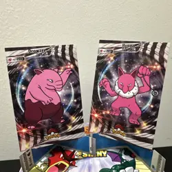 Pokemon Database Shiny Set Drowzee Hypno Shiny Sparkle Holo Set Of 2 - Image 1