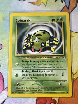 Spinarak 64/75 Common Pokemon Neo Discovery Unlimited WOTC NM 2001 - Image 1