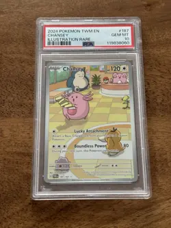 Chansey 187/167 PSA 10 - 2024 Pokemon Scarlet & Violet SV06 Twilight Masquerade - Image 1