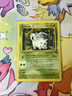 Pokemon Tcg Nidoran 57/64 Jungle Set WOTC (EX-NM) - Image 1