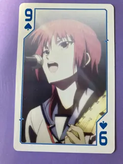 Anime Angels Beats Playing Card Visual Art's Yui 9 of Clubs 2010 Japanese F/S - Image 1