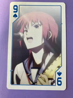 Anime Angels Beats Playing Card Visual Art's Yui 9 of Clubs 2010 Japanese F/S - Image 2