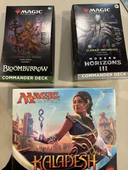 MTG Bloomburrow Modern Horizon 3 Commander Deck + Kaladesh Bundle - Image 1