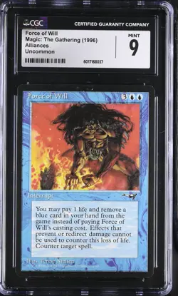 FORCE OF WILL Alliances CGC 9 Vintage MTG [Nostalgium] - Image 1