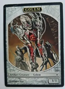 MTG Magic The Gathering Card GOLEMArtifact Creature Golem New Phyrexia Promo - Image 1