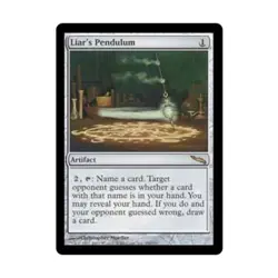 WOTC MtG Mirrodin Liar's Pendulum (R) (Foil) EX - Image 1