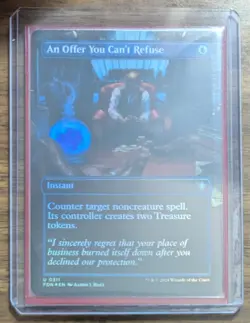 MTG An Offer You Can't Refuse Borderless Foil from Foundations NM - Image 2