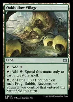 NM-Mint, English MTG Foil Oakhollow Village - Foil Bloomburrow Magic the Gatheri - Image 1