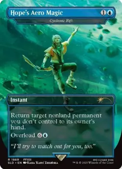 Hope's Aero Magic FOIL MTG Magic Final Fantasy Secret Lair Cyclonic Rift - Image 1