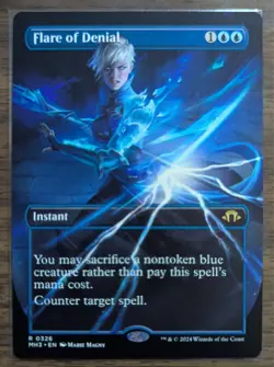 MTG Flare of Denial Borderless Non-Foil from Modern Horizons 3 NM - Image 1