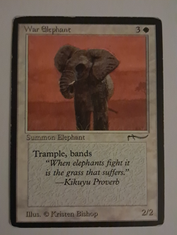 War Elephant HP (Light Mana Symbol) Arabian Nights MTG Magic the Gathering - Image 1