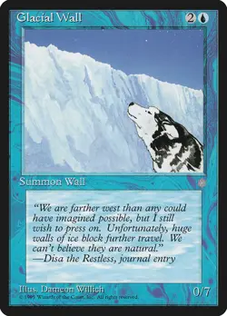 MTG - Glacial Wall - Ice Age - X1 - (NM) - - Image 1