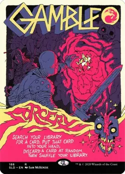 MTG Magic the Gathering Gamble (188/1785) Secret Lair Drop Series LP Light Play - Image 1