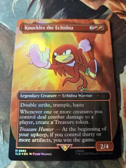 MISPRINT Knuckles The Echidna FOIL Sonic Secret Lair MTG Magic The Gathering - Image 2