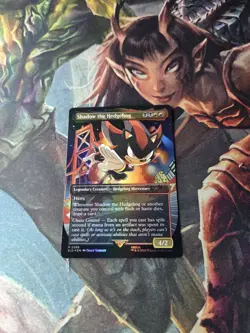 MISPRINT Shadow the Hedgehog FOIL Sonic Secret Lair MTG Magic The Gathering - Image 1