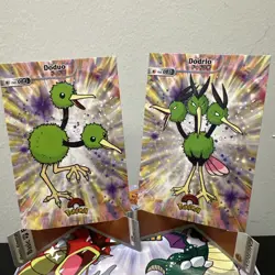 Pokemon Database Shiny Set Doduo Dodrio Shiny Sparkle Holo Set Of 2 - Image 1