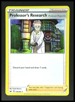 2020 Pokemon Sword Shield Professor's Research: Professor Magnolia Holo #178/202 - Image 1