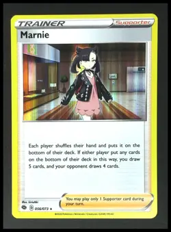 2020 Pokemon Gaming Sword & Shield Champion's Path Marnie #056/073 Holo - Image 1