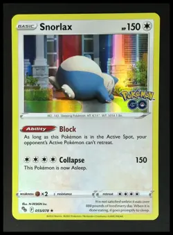 2022 Pokemon Gaming Sword & Shield Pokemon GO Snorlax Holo #055/078 - Image 1