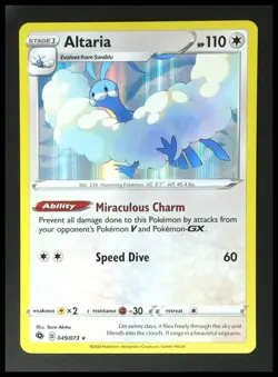 2020 Pokemon Gaming Sword & Shield Champion's Path Altaria #049/073 Holo - Image 1