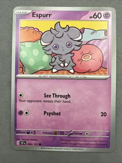 Pokemon TCG * SV Surging Sparks 084/191 Espurr Common * FRESH PK - Image 1