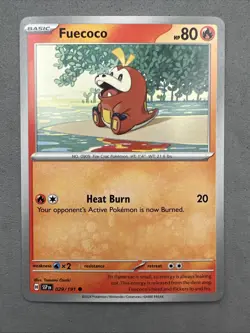 Pokemon TCG * SV Surging Sparks 029/191 Fuecoco Common * FRESH PK - Image 1