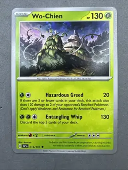 Pokemon TCG * SV Surging Sparks 015/191 Wo-Chien Uncommon * FRESH PK - Image 1