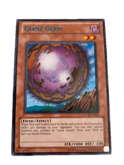 YUGIOH Giant Germ DL12-EN003 Blue Rare Light-played LP - Image 1