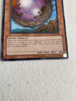 YUGIOH Giant Germ DL12-EN003 Blue Rare Light-played LP - Image 4