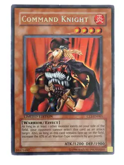 YUGIOH Command Knight CT1-EN003 Super Secret Rare 2004 MISPRINT HP / Damaged - Image 1