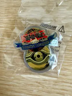SEALED 1996 Yugioh Millenium Eye Duelist League Collector's Pin - Image 1