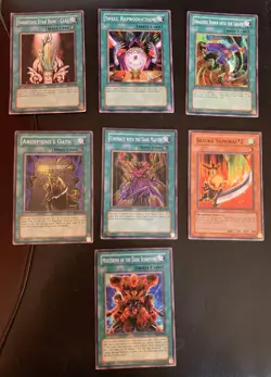 Yu Gi Oh Yugioh Dark Crisis Set Of 7 Spell Monster Cards Grave Scorpions Sasuke - Image 1