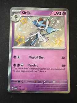 Kirlia 154/091 Sv: Paldean Fates Baby Shiny Holo Rare Pokemon TCG Card NM - Image 1