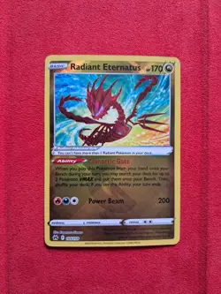 Radiant Eternatus 105/159 Crown Zenith Pokemon Card Holo Radiant Rare - M/NM - Image 1